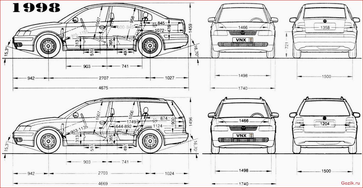 volkswagen, passat, седан, универсал, поколение