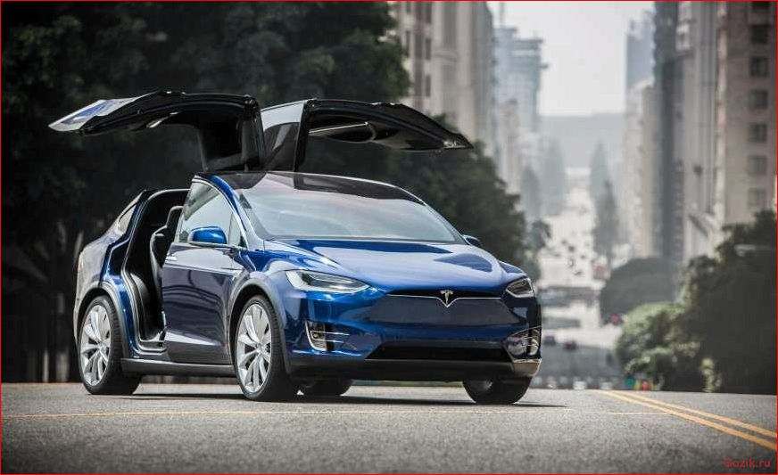 Электрический кроссовер Tesla Model X электрический, кроссовер, tesla, model